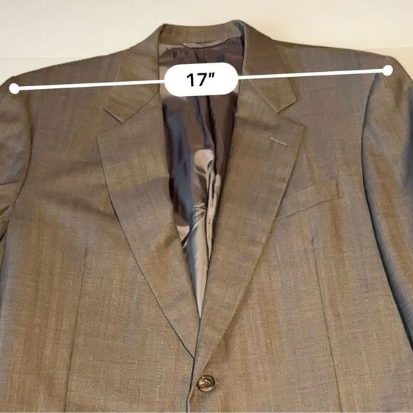 Hickey Freeman Regent Gray Sport Coat Jacket Blazer Men's size 44L 100% wool - Picture 8 of 9